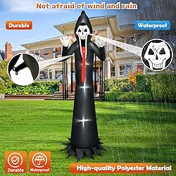 10 FT Halloween Inflatable Grim Reaper Decoration
