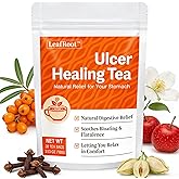Leafroot 20 Count Natural Ulcer Healing Tea for Men & Women Stomachache Relief, Gastritis and Heartburn Ease Solution Herbal Teabags, Support Various Daily Stomach & Digestive Discomfort Nourishing