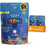 Powerbears TETRIS Gamer Gummies in Tetrimino Shapes - 20% Fruit Juice, Vitamins, 8 Fruity Flavors (Pack of 4x4.4OZ)