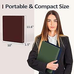 4 Pack Binders 3 Ring 1 Inch, Sooez Extra Durable