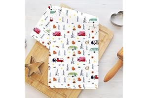 Cartoon Camping Kitchen Towels, Forest & Camper Cloths for Kitchen Washing Dishes, Hand Towel for Bathroom Home, Soft Microfi