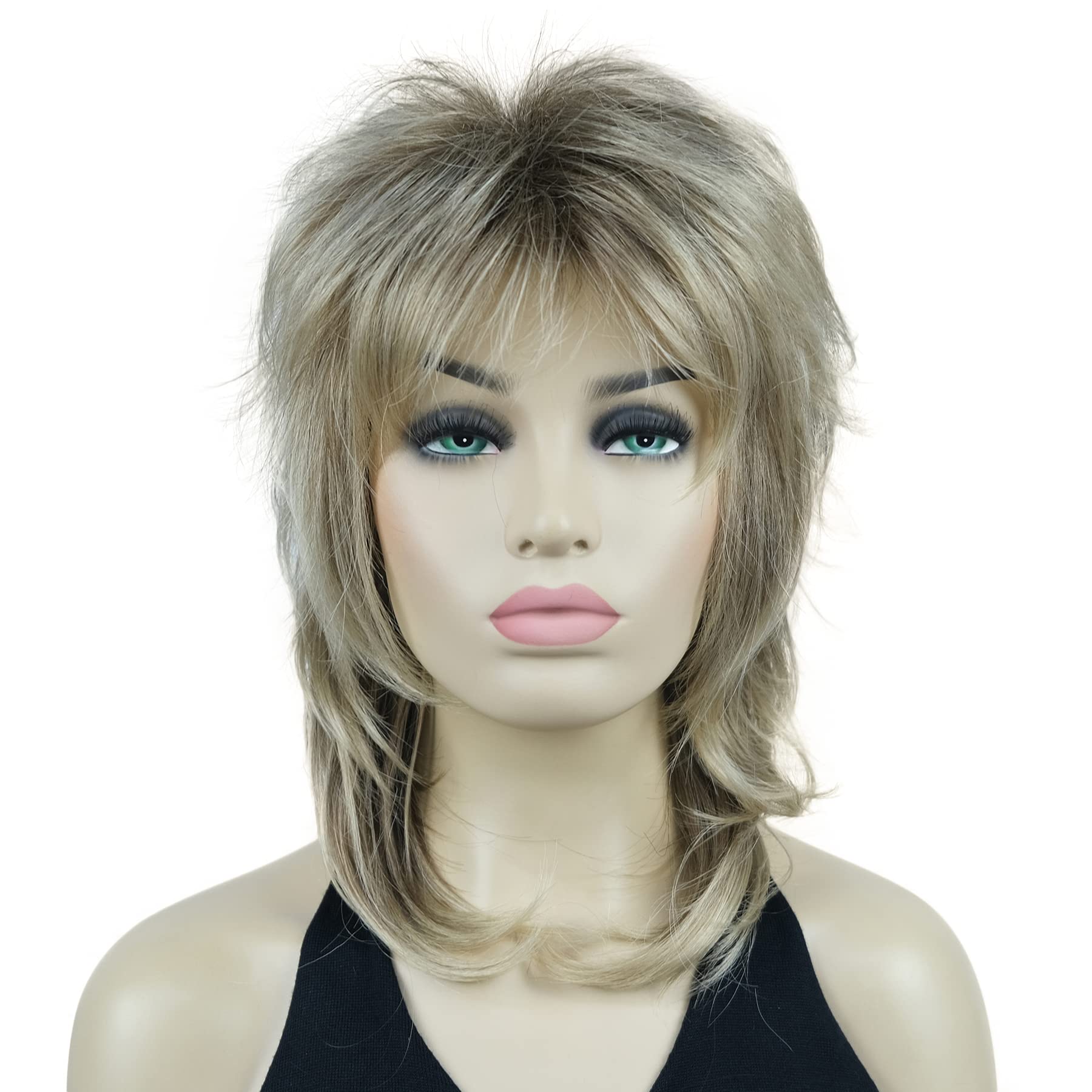 Lydell Long Soft Shaggy Layered Classic Cap Full Synthetic Wigs (R10/24 2 Toned Blonde)