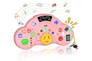 BOBOTANCO Toddler Montessori Busy Board with Led Light, Musical Light Switch Toys Sensory Board Learning Activities for 1 2 3 4 Year Old, Preschool Educational Travel Toys for Kids 2-4 Boy Girl