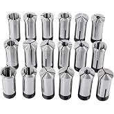 findmall 18 Pcs 1/16-1-1/8 x 16ths 5C Collet Se .0006 TIR Certificate | for CNC Milling Machines, Lathes, Tool and Workpiece Clamping