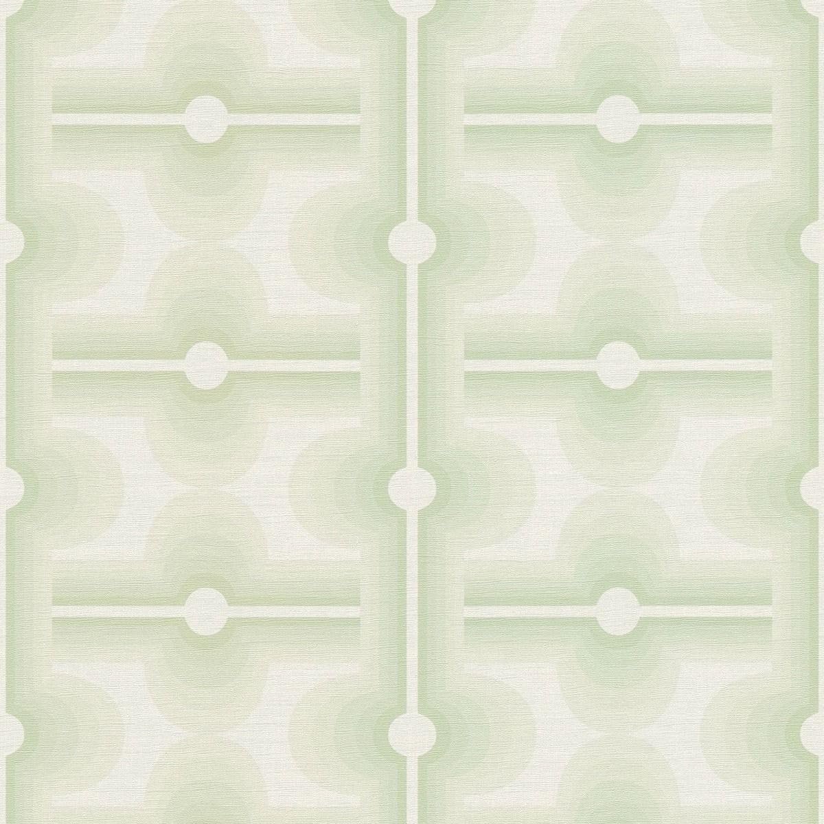 A.S. Création Retro 70's Panel Wallpaper Green/Cream Retro Chic 395331 8.50m x 0.53m Paste The Wall