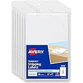 Avery Shipping Labels with TrueBlock Technology, 4" x 6", White, Permanent, 6 Packs for 120 Labels Total (45292)