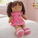 DIBSIES Personalized Butterfly Snuggle Doll - 15 Inch (Dark Brunette)