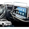 VEIROOM 2 Pack Screen Protector For VW Atlas & Atlas Cross Sport 2024 2025,12" infotainment & 10.2" Instrument Cluster Tempered Glass Film For Volkswagen SE/SEL/SEL R-Line Accessories