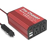 Pro Chaser 400W Power Inverters for Vehicles - DC 12v to 110v AC Car Inverter Converter, 6.2A Dual USB Charging Ports, Dual A