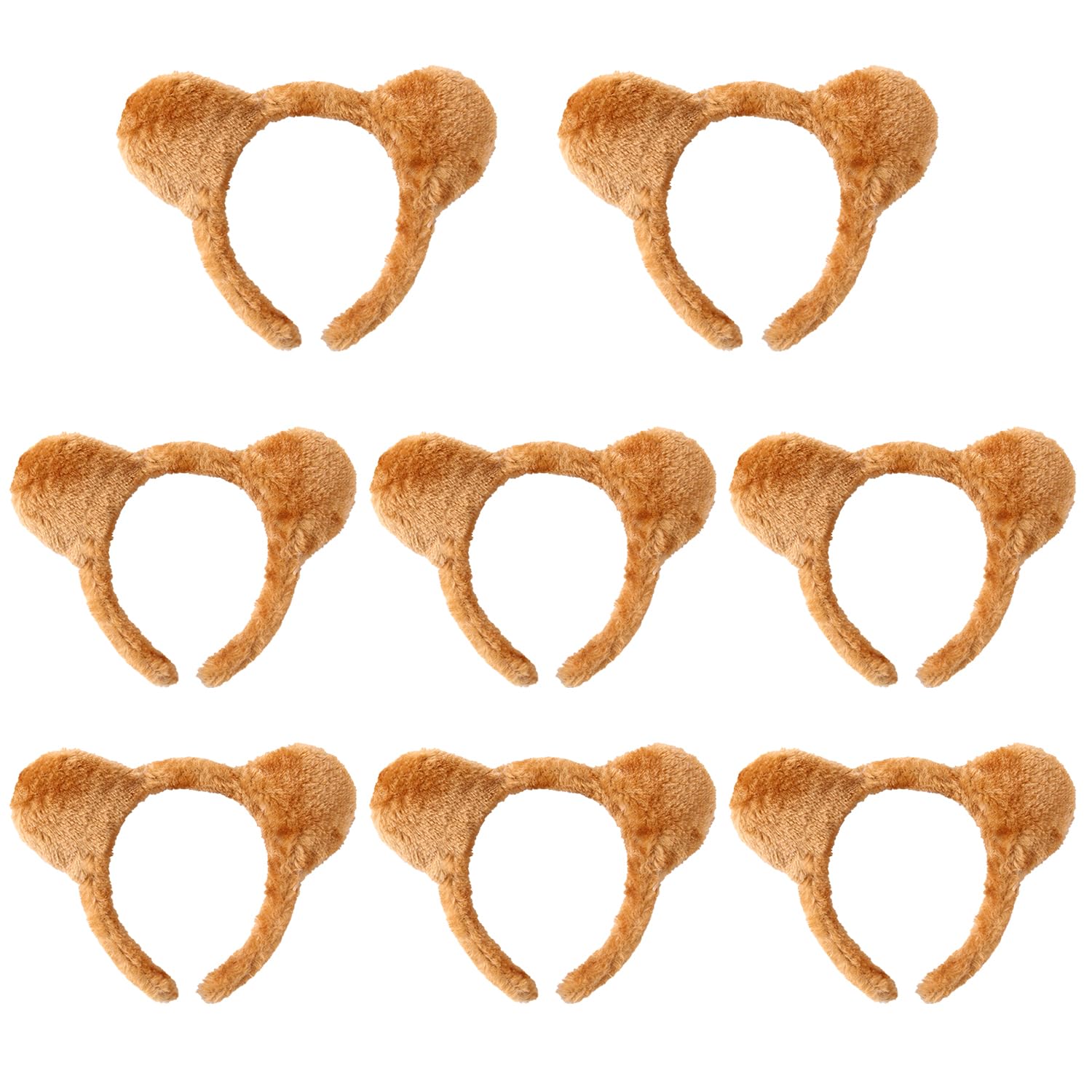 JUFYVO 8pcs Bear Ears Hair Band Cosplay Party Ears Handband Cartoon Ear Headbands Animal Costume Accessories for Halloween Masquerade