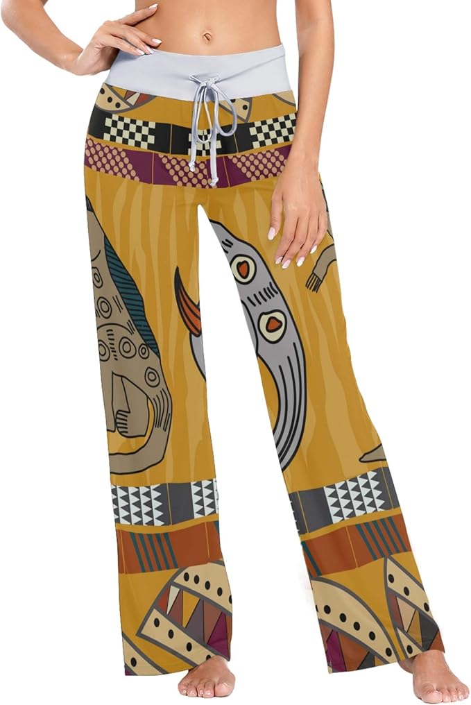 Womens Pajama Lounge Pants, Comfy Pajama Pants Elastic Waist Lounge