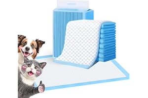 FLUFFYDREAM Super Absorbent Waterproof Dog and Puppy Pet Training Pad, Housebreaking Pet Pad, 100-Count Extra Small-Size, 17’’X24’’, Blue