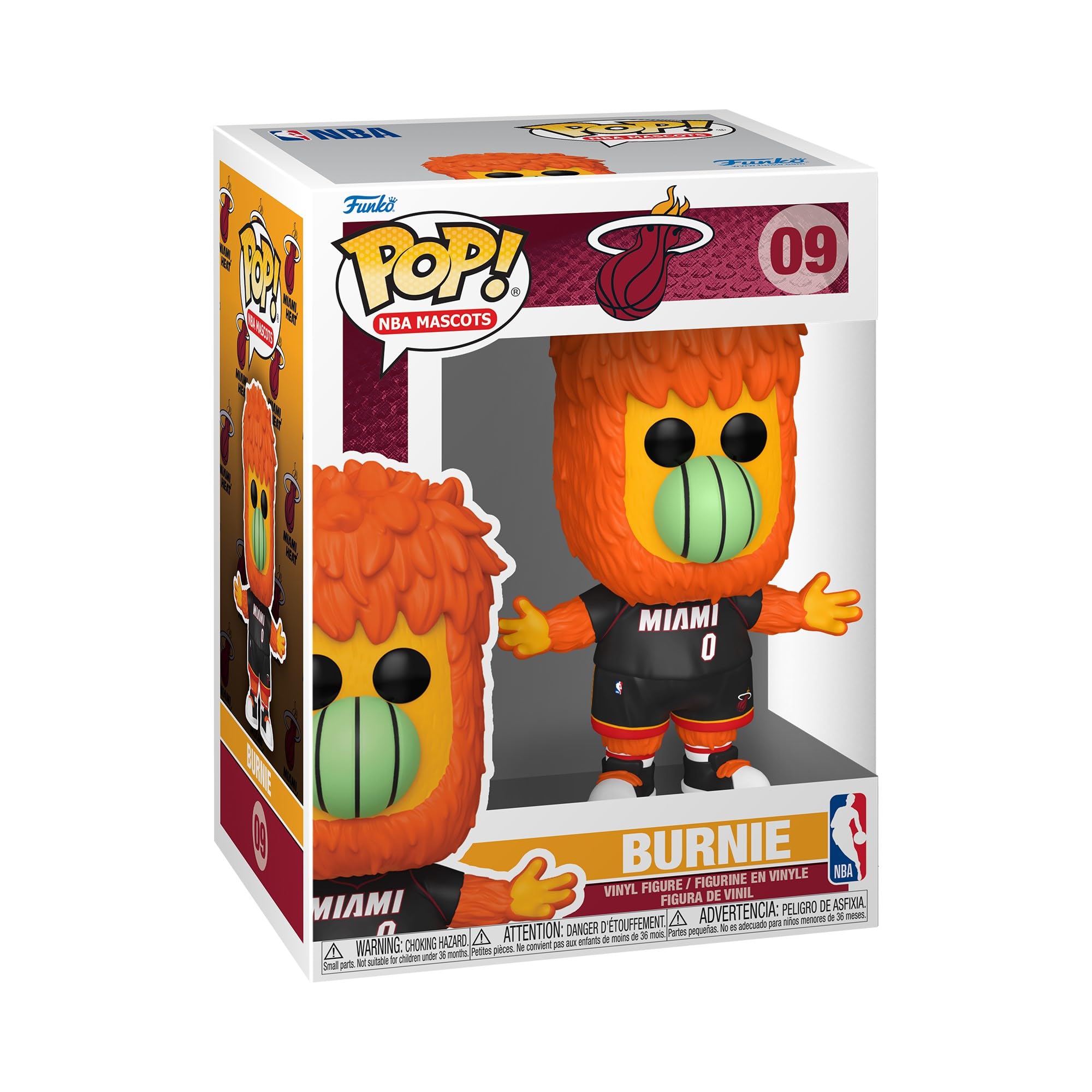 Funko Pop! NBA: Mascots - Miami - Burnie the Fireball - NBA Mascots - Collectable Vinyl Figure - Gift Idea - Official Merchandise - Toys for Kids & Adults - Sports Fans - Model Figure for Collectors