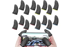maxin 40 Pcs Gaming Finger Sleeves?Gamer Thumb Protector/PUBG Game Hand Controller Gloves/Anti-Sweat Breathable/Seamless Touc