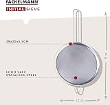 Fackelmann Initial Sieve Stainless Steel 20cm Fine Mesh with Rim Long Handle view 2