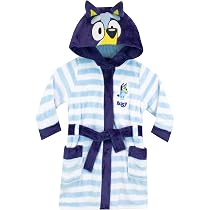 Amazon.com: Bluey Bathrobe | Boys Robe With 3D Ears | Hooded Boys ...