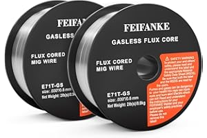 FEIFANKE .030'' Flux Core Welding Wire E71T-GS Mild Steel MIG Wire Gasless Wire 2 Pack 2 Pounds