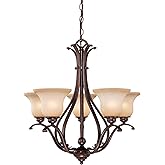VAXCEL Monrovia 5 Light Bronze Chandelier
