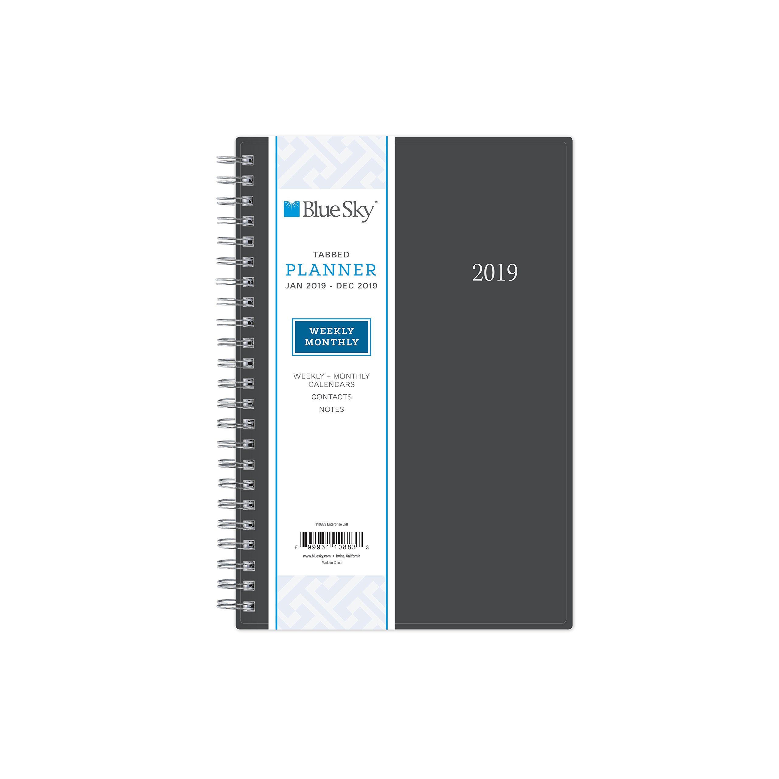Blue Sky 2019 Weekly & Monthly Planner, Flexible Cover, TwinWire