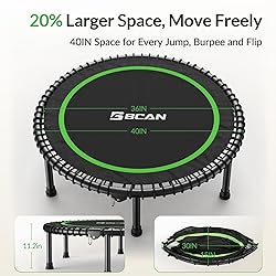 BCAN 40" Adult Fitness Trampoline with Durable
