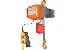 Prowinch 1100 lbs 1/2 Ton Electric Chain Hoist 110V- 20ft Lifting, 1-Phase, Hook Mount with G80 Chain, Remote Control, Heavy-Duty Pulley Hoist for Attic, Garage Industrial Commercial & Warehouse Lift