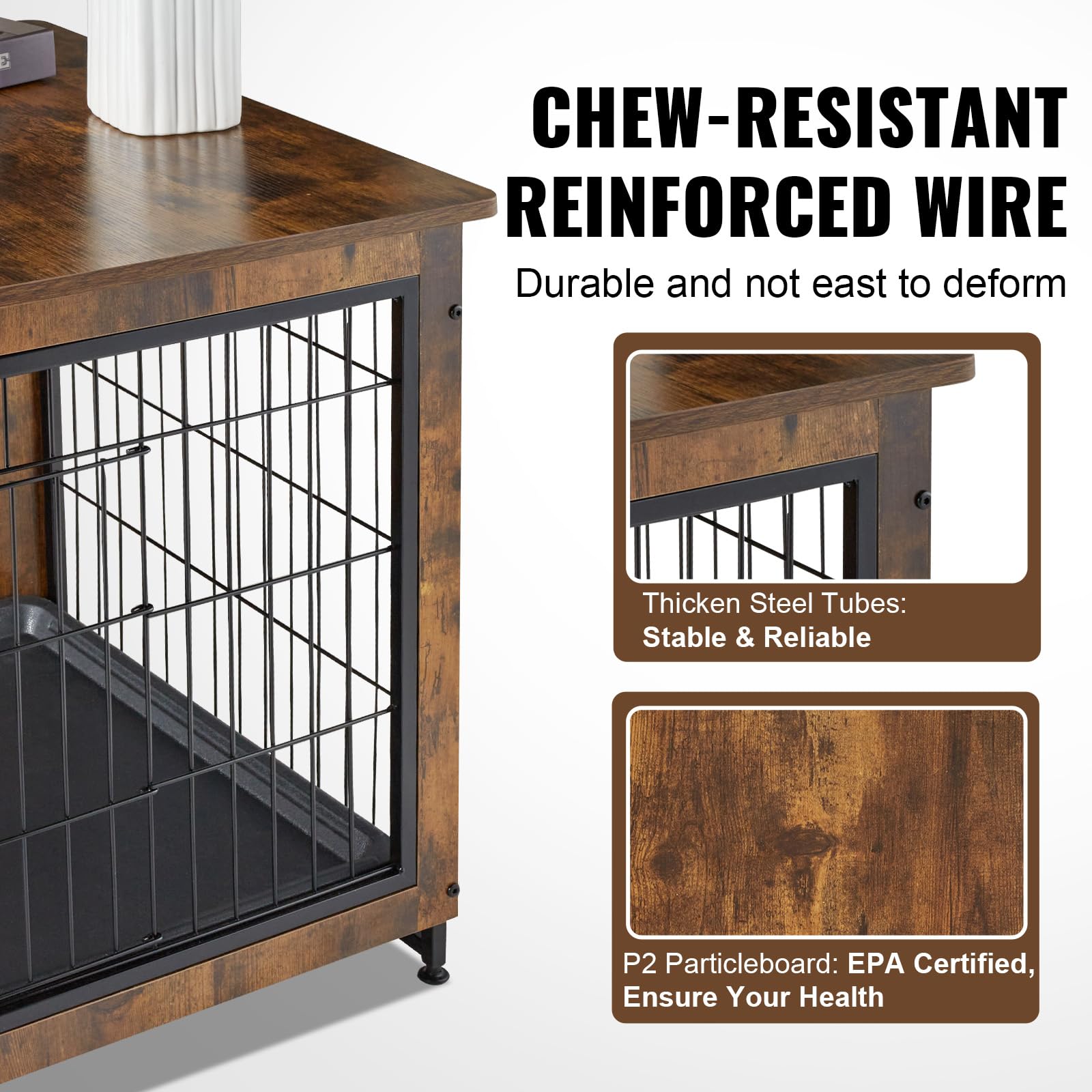 Fresh Look at Mua Vevor Dog Crate Furniture 32 Inch Wooden Dog Crate