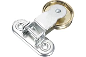 uxcell Wall Mounted Pulley 83mm Single Pulley Block, Iron Hanging Wire Towing Wheel, Cable Rope Runner Pulley Roller in Zinc 