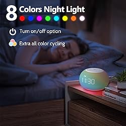 Reacher Auto-Dimmable Alarm Clock Sound Machine