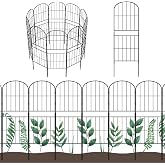 Decorative Garden Fence Fencing 36in (H) x 10ft (L) Animal Barrier for Dog | Rustproof Metal Wire Panel Border, Flower Edging for Yard Landscape Patio Outdoor Decor, Arched