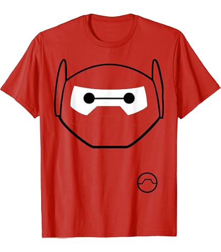 Kids Disney Big Hero 6 Baymax Big Face Armor Helmet Logo Youth T-Shirt : Clothing, Shoes & Jewelry