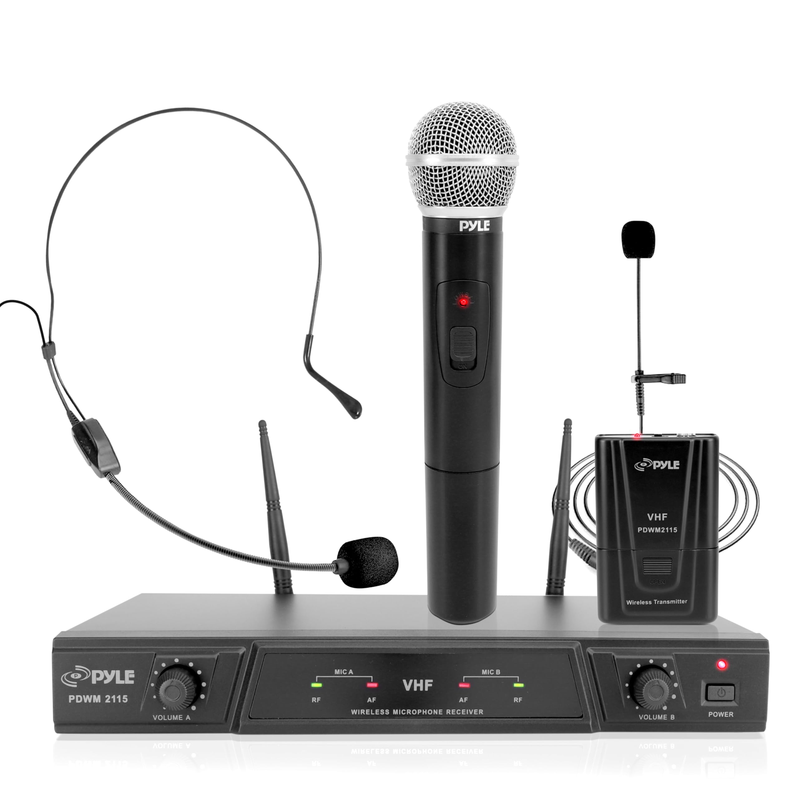 Pyle Dual Channel Wireless Microphone System