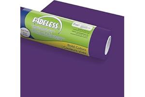 Fadeless Bulletin Board Paper, Fade-Resistant Paper for Classroom Decor, 48” x 12’, Deep Purple, 1 Roll