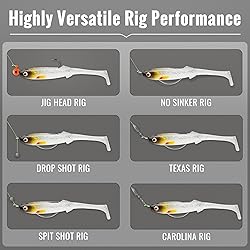 TRUSCEND Hand Made Soft Fishing Lures 12PCS, Paddle
