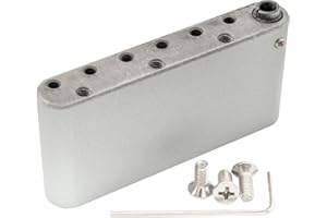 Musiclily Ultra 52.5mm (2-1/16 inch) String Spacing Solid Steel Push-in Style Tremolo Block for Strat Style Electric Guitar Wilkinson M Series Bridge, 36mm Tall