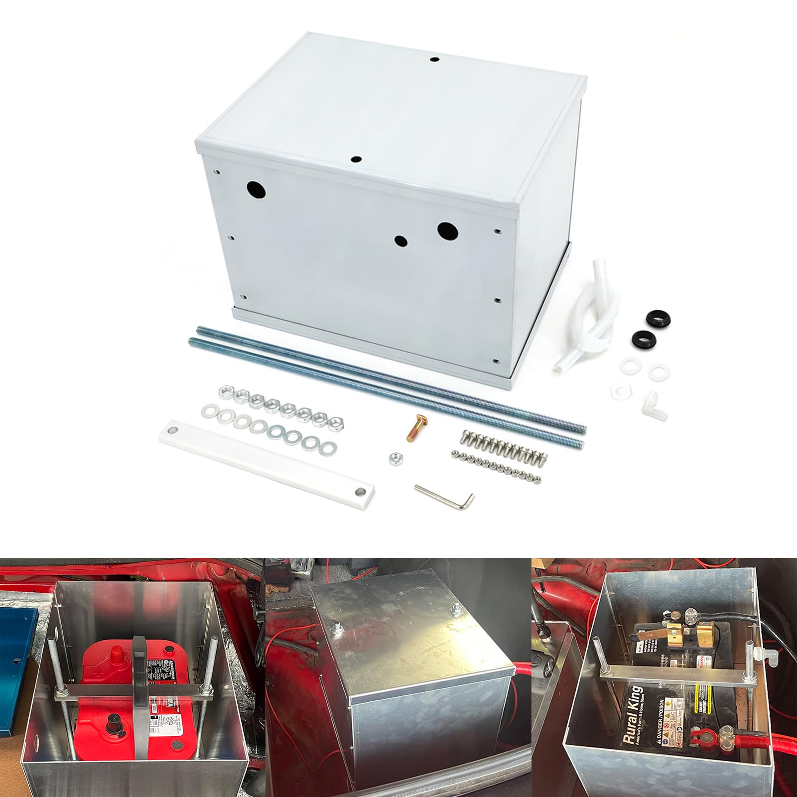 Photo 1 of CNRAQR Complete Aluminum Battery Box Relocation Kit Universal Billet Race Off Road Kit(Cable not included)