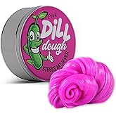 Gears Out Pink Dill Dough Stress Reliever Putty Glow in The Dark Funny Pickle Gag Stocking Stuffers for Adults Therapy Dough for Women Real Dill Stress Reliever Weird