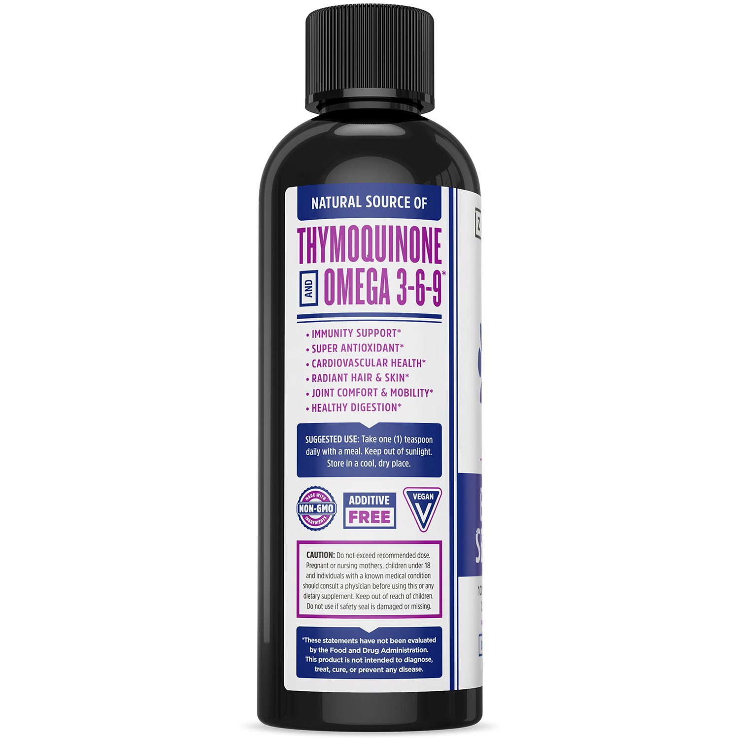 Usda Certified Organic Black Seed Oil 100 Virgin, Cold Pressed