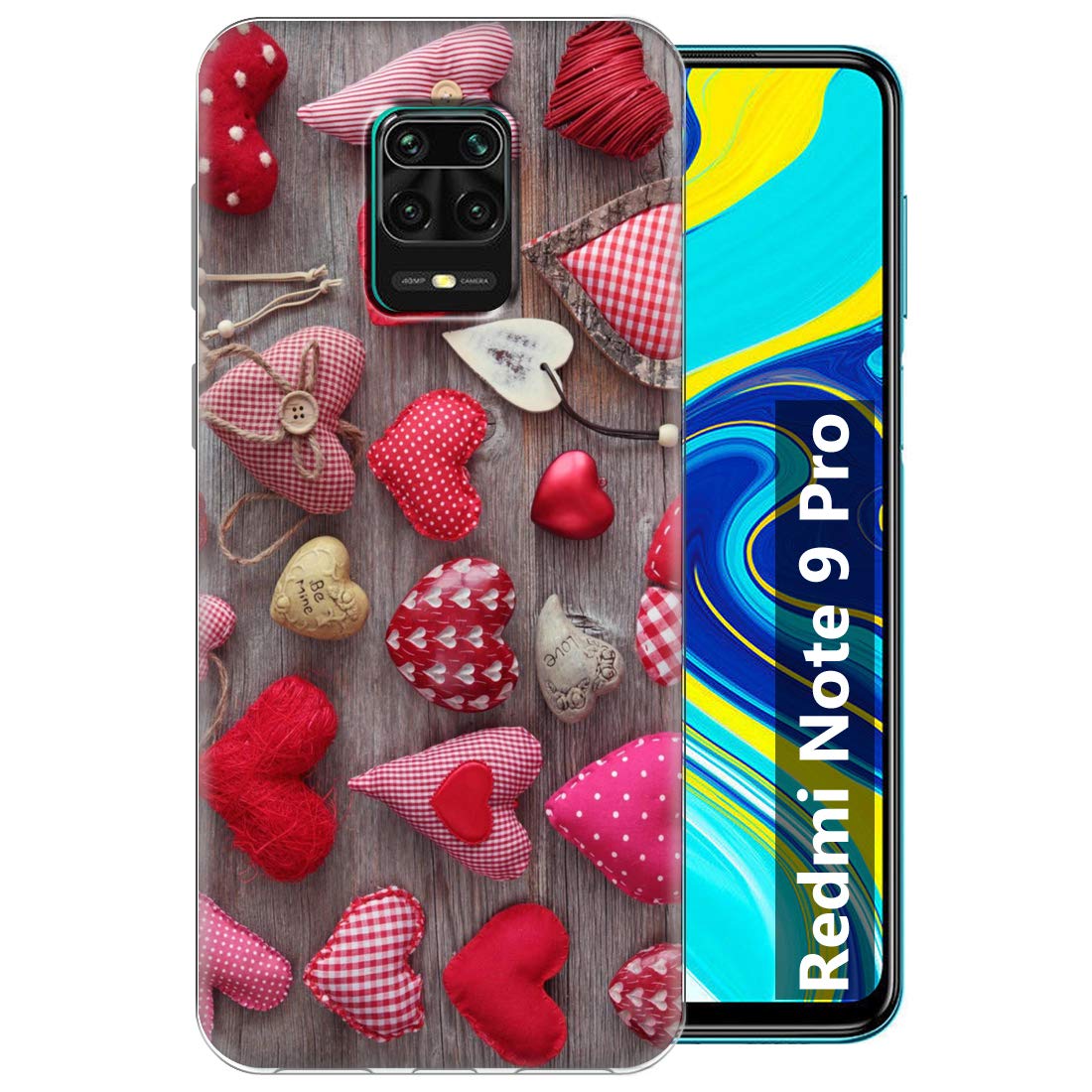 Fashionury Back Cover for Redmi Note 9 Pro (SiliconeMultiColoured
