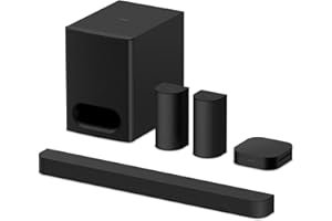 Sony BRAVIA Theater System 6, 5.1ch Home Theater System Sound bar with subwoofer and Rear Speakers, Surround Sound by Dolby Atmos/DTS:X Compatible HT-S60