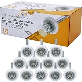 HardwareX supply 2" Nylon Sealed Garage Door Rollers, 6200ZZ High Performance Ball Bearing (12 Pack, 4" Stem)