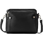 SENDEFN Vegan Leather Crossbody Bags for Women, Three-Layer Shoulder Bag, Sling Crossover Shoulder Bag