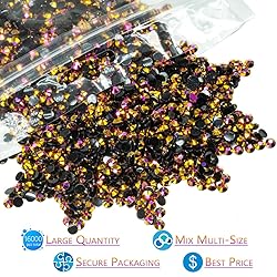 16000PCS Golden Rose AB Resin Rhinestones for