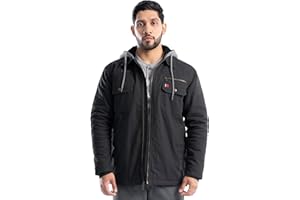 Wrangler Mens Quilted Lined Jacket With Sherpa HoodJacket
