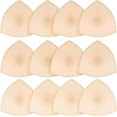 6 Pairs Thin Bra Pads Inserts Triangle Bra Insert for Women, Bra Pads Inserts, Removable Sports Bra Cup, Bra Inserts Enhancers for Girls, Breathable Push Up Breast Bra Insert Pads Sponge for Bikini