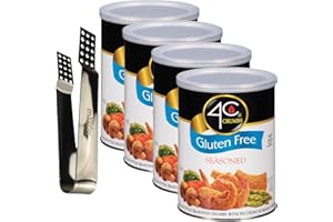 Premium Gluten Free Bread Crumbs, 12 Ounces - Seasoned with Herbs, Spices, Pecorino Romano - Versatile & Flavorful Crispy Crunchy, Bundle with Moofin Silver SS Tea Bag Squeezer [Pack of 4]