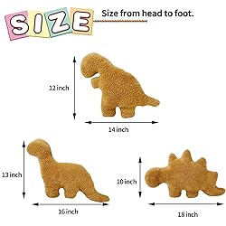 Isaacalyx Dino Nugget Pillow, 18 inch Soft Dinosaur