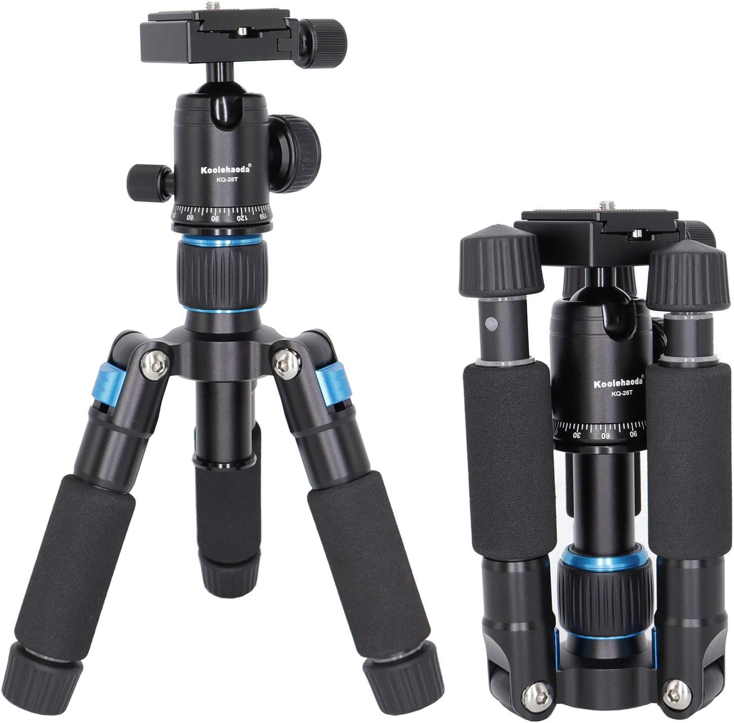 Koolehaoda Mini Treppiede Da Tavolo MT-02 In Alluminio – Viti 1/4 E 3/8, Altezza Max 33 Cm, Portata 10 Kg - 6