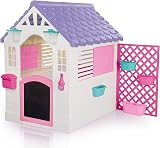 Dolu Garden Fairytale Playhouse with Electronic Doorbell Pink Garden Toys