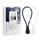 Cable Matters 20-Pack Silicone Magnetic Cable Ties (Magnetic Cord Ties, Magnetic Zip Ties/Cord Organizer) in Black and White