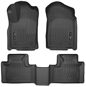 Husky Liners 99051 Black Fits 2011-15 Dodge Durango, 2011-15 Jeep Grand Cherokee Weatherbeater Front & 2nd Seat Floor Liners